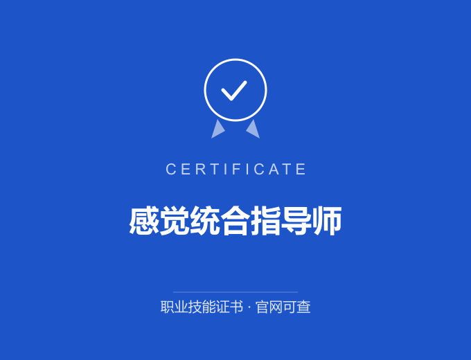 西安感觉统合指导师证书 蓝色证书封面 职业技能证书 发证机构官网可查